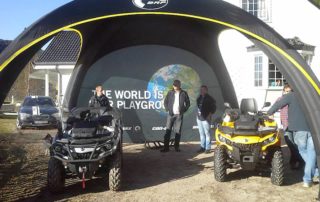 to Can-Am offroad under X-Gloo event-telt